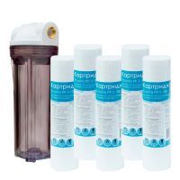 Ecovita 1/2" 10SL прозрачный с 5 картриджами PP 5 10SL