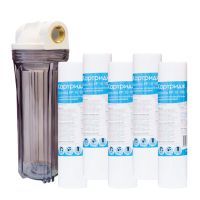 Ecovita 3/4" 10SL прозрачный с 5 картриджами PP 10 10SL