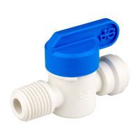 John Guest кран запорный прямой 1/4ц х 1/4нр