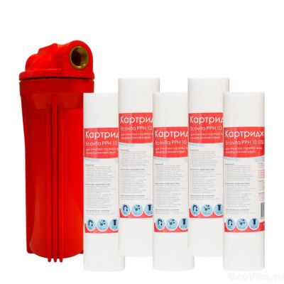 Ecovita 3/4" 10SL для горячей воды с 5 картриджами PPH 10 10SL