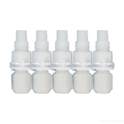 Seko комплект (5 шт.) клапанов впрыска под трубку 4х6 мм 1.5 бар PVDF EPDM