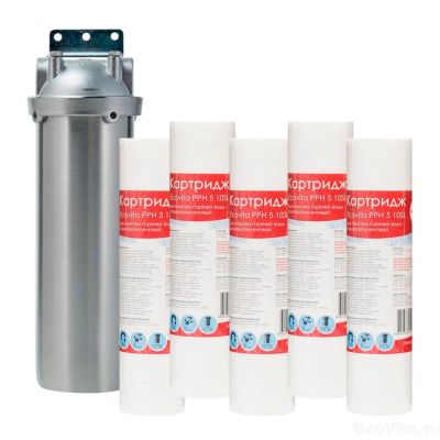 Гидротек HMS 3/4" 10SL с 5 картриджами Ecovita PPH 5 10SL