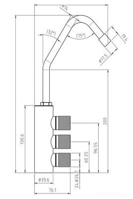 Гейзер кран тройной Ханлен