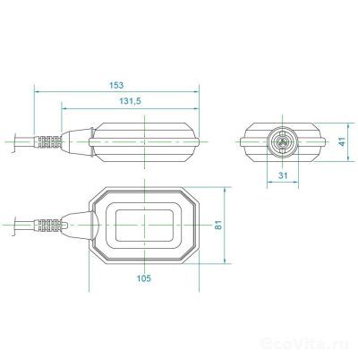 Tecnoplastic FOX VVF H05 кабель 10 м с противовесом SHELL