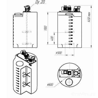 Asterion установка приготовления флокулянта 500 л